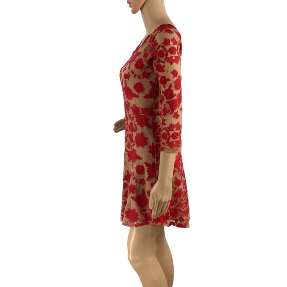 For Love & Lemons Temecula Bow Back Embroidered Mini Dress M - Picture 4 of 9